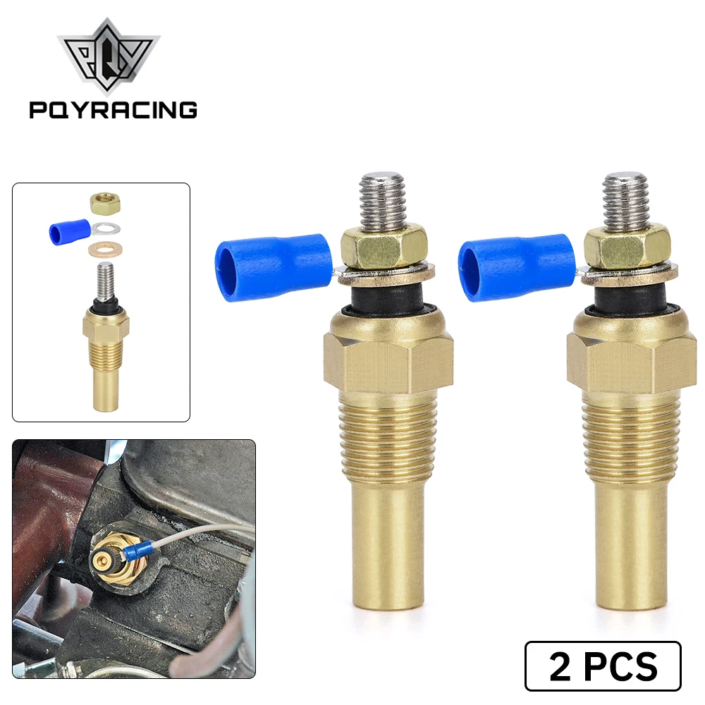 2 Pieces 12V 1/8 NPT Racing Car Oil Temp Sensor Water Temperature Sensor Water Temp Gauge