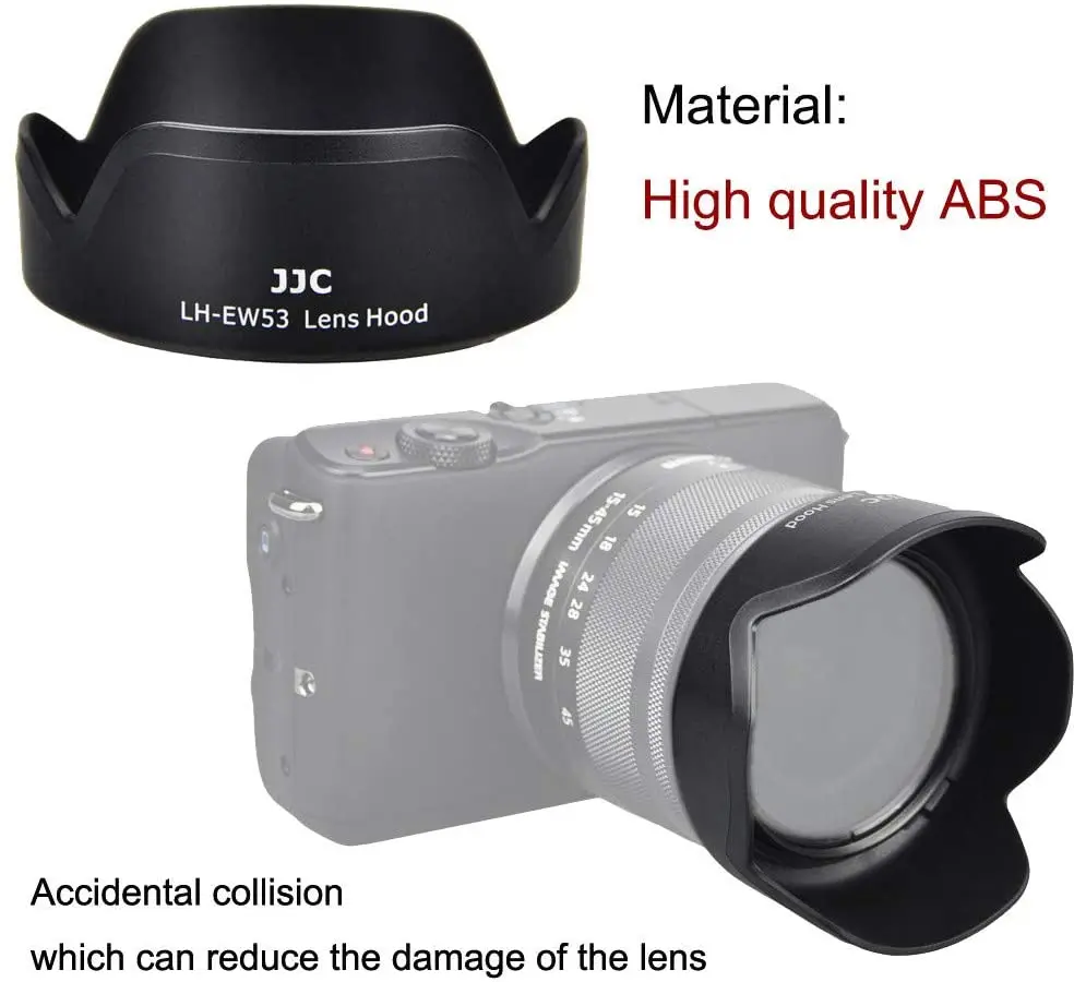 JJC EW 53 светозащитная бленда объектива для Canon EF M 15 45 мм f/3 5 6 3 is STM однообъективной