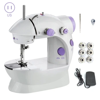 

Portable Sewing Machine Adjustable 2-Speed Crafting Sewing Machine With Foot Pedal Bobbins For Beginners Household