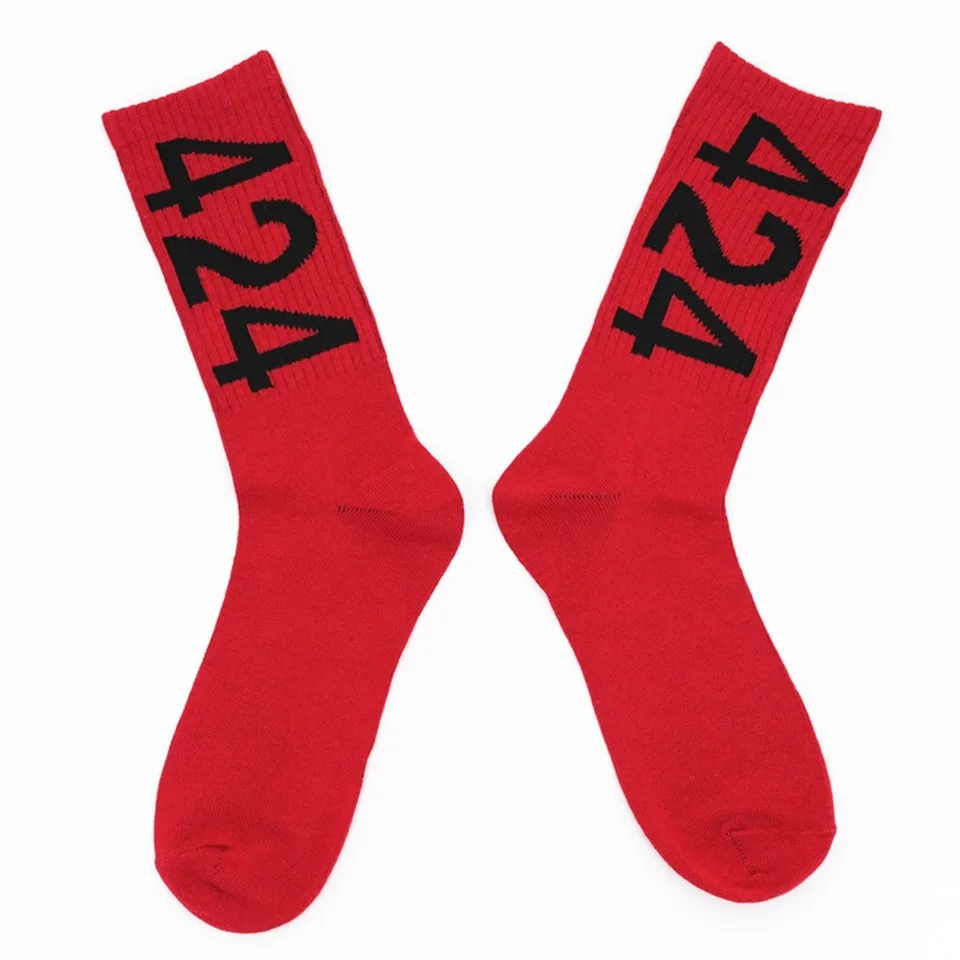 Мужские хлопковые носки с рисунком Драконий жемчуг Харадзюку, оригинальные трендовые уличные носки с забавными китайскими словами - Цвет: L
