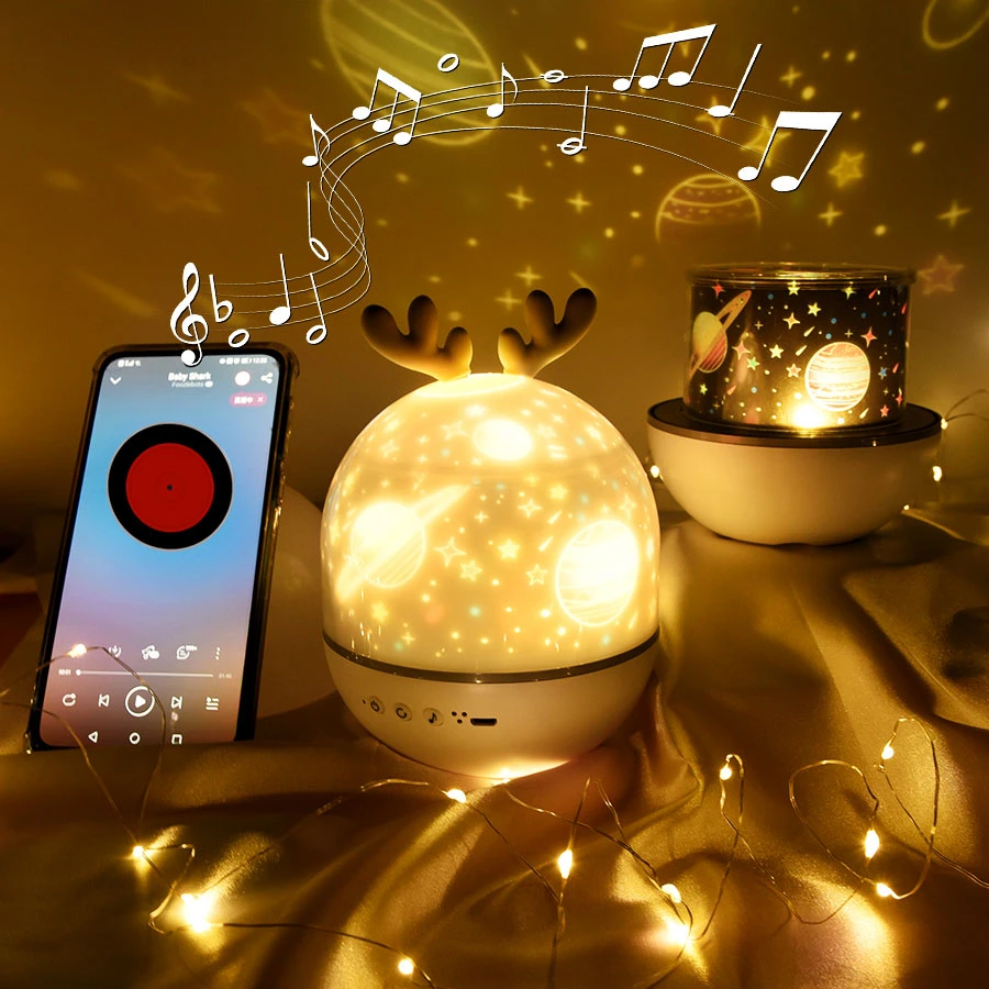 bad Periodiek As Roterende Muziek Projector Nachtlampje Bt Speaker Baby Lamp Led Night  Lights Stars Projector Nachtkastje Lamp Voor Kinderen Slaapkamer|LED Nacht  Verlichting| - AliExpress