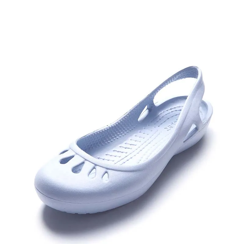 light blue Женские сабо из ЭВА; медицинская обувь шеф-повара; Рабочая одежда для больниц; нескользящие сандалии; сабо для кормления; хирургические Тапочки - Цвет: light blue
