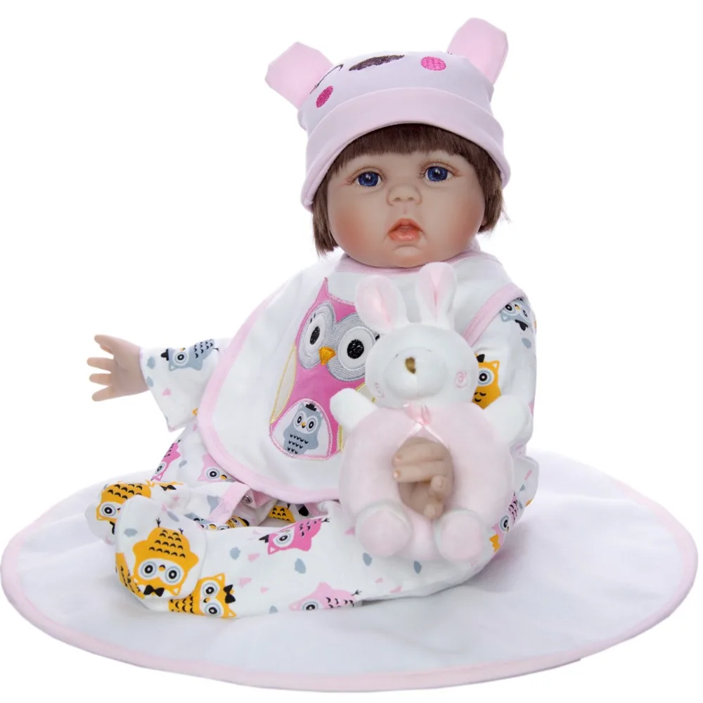 KEIUMI Мягкие силиконовые Reborn Baby Doll Menina 55 см DIY гладкие волосы реалистичный мультфильм Boneca Reborns подарки на день рождения