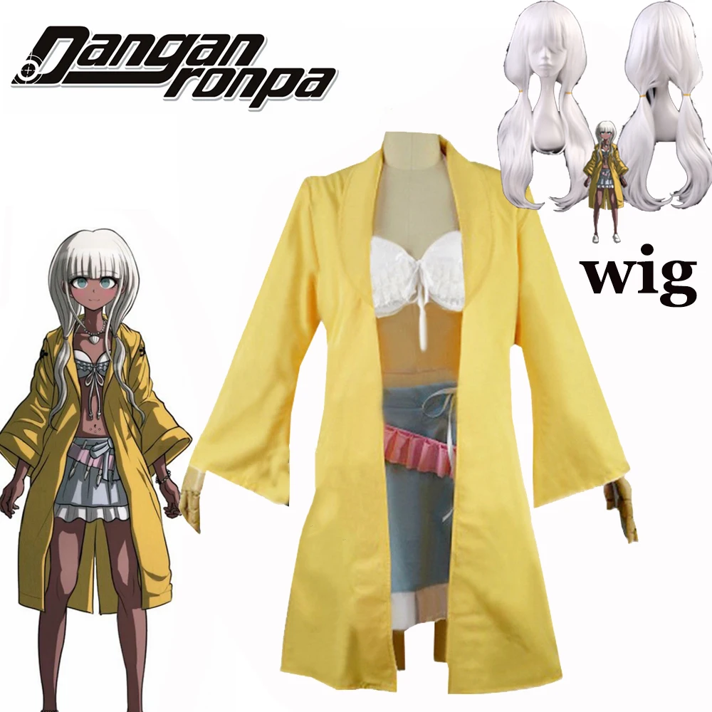 2020 Danganronpa V3:Killing Harmony Angie Yonaga Униформа аниме Хэллоуин Рождество желтый костюм