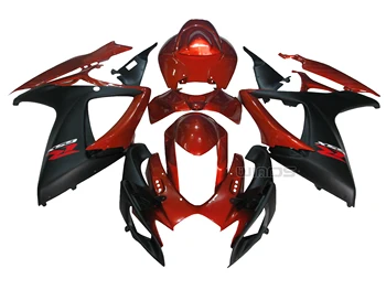 

For Suzuki GSXR600 GSXR750 K6 2006 2007 Matte Black Dark Orange ABS Injection Fairing Kit