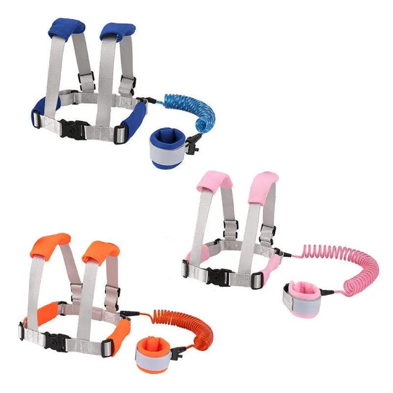 

2 in 1 Toddler Leash Anti Lost Wrist Link Safe Harness Baby Key Lock Adjustable