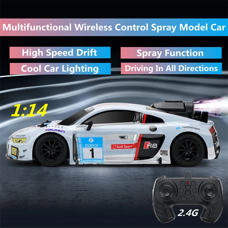 Multifunzionale Wireless Control Spray Remote Cotrol Car 2.4G Cool Lighting Drift Ad Alta Velocità Simulazione Elettrica Sport Rc Car