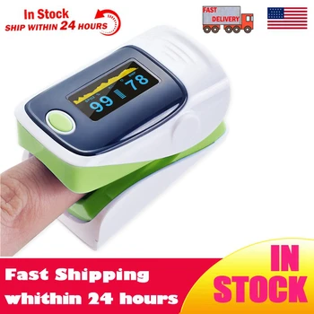 

In Stock!! LED Portable Blood Oxygen Monitor Finger Pulse Oximeter Oxygen Saturation Monitor Fast Shipping Without Battery