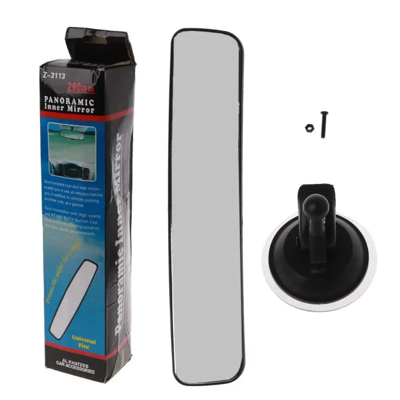 

Universal Rear View Side Mirror Wide Angle Adjustable Suction Car Interior Decor