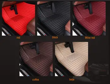 

MSUEFKD Custom leather car floor Foot mat For peugeot 308 206 408 508 5008 301 2008 307 207 3008 2012 waterproof car foot mats