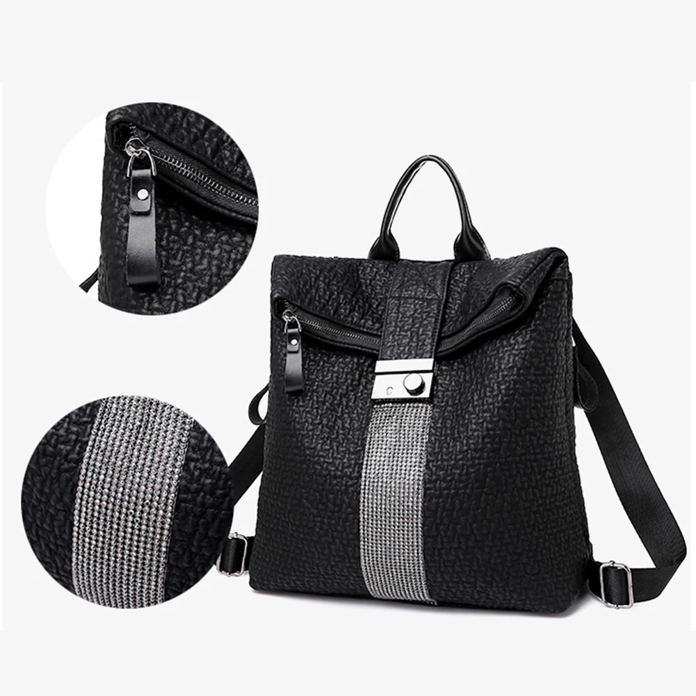 

Novelty Waterproof Large Capacity Fashion Luxury Anti Wrinkle Zipper Shopping Soft Women Backpack PU Leather Casual Travel