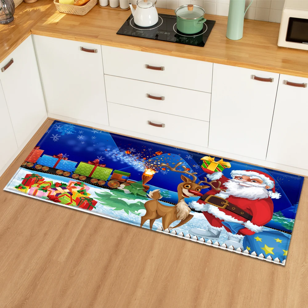 3D Рождественский коврик для кухни, коврик для входной двери, коврик для спальни, коврик для гостиной, коврик для ванной комнаты, водопоглощающий Противоскользящий коврик - Цвет: SD7-22