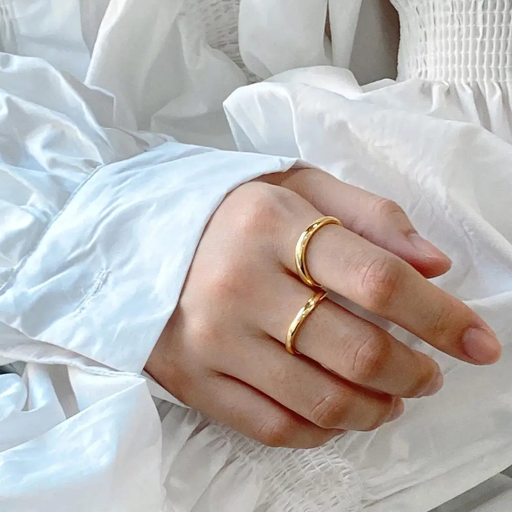 100% 925 sterling silver classic design delicate stack rings simple stackable eternity band | Украшения и аксессуары