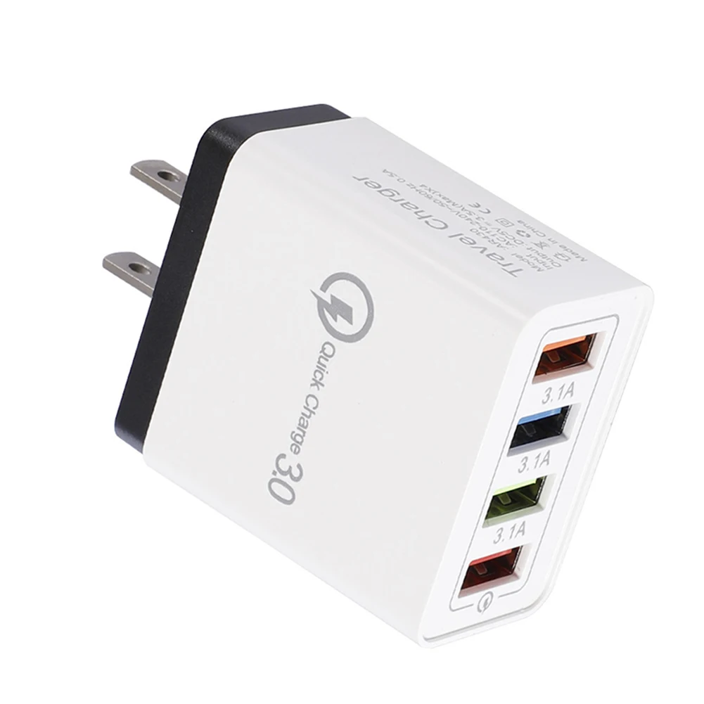 2019 Горячие QC 3 0 Быстрая зарядка настенное зарядное устройство 4 порта usb хаб