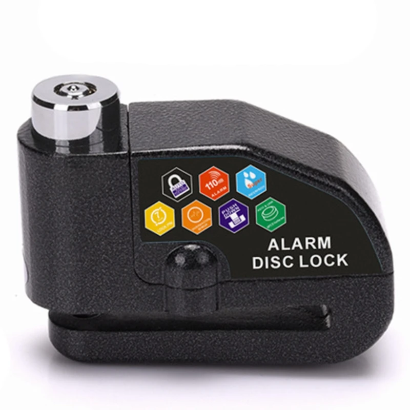 

Theft Protection Waterproof Anti-Theft Wheel Disc Brake Lock with Security Alarm for Motorcycle Bicycle Security