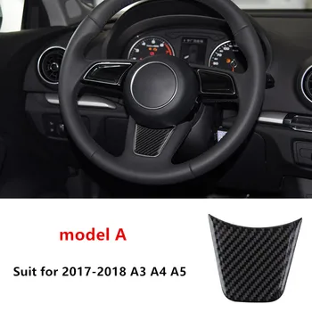 

Carbon Fiber Steering Wheel Decal Decoration Cover Trim For Audi A1 A3 A4 A5 A6 A7 Q3 Q5 Car Styling Interior Accessories