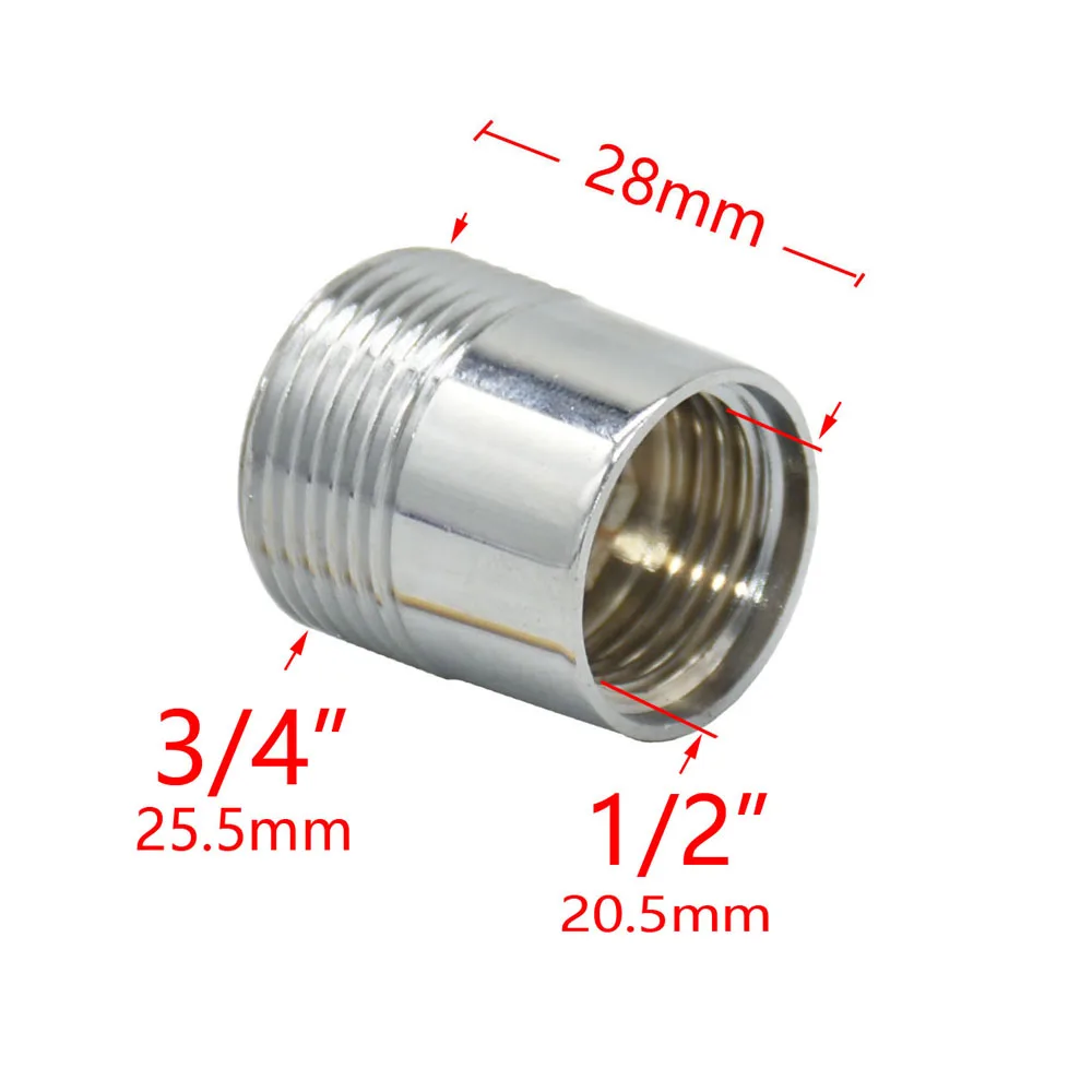 Brass 1/2" To 3/4 3/8 1 Inch Thread Connector Reducing Repair Joint For Faucet Bathroom Shower Coupler Copper Bubbler Adapter