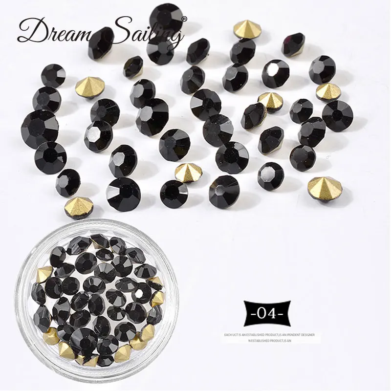 Nail Rhinestones Crystal Zircon Diamond Mix Size 12#16#20# Nail Art Jewelry Manicure Decoration 3D Charms Micro Accessories - Цвет: 4