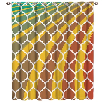 

Moroccan Floral Gradients Abstract Color Window Treatments Curtains Valance Room Curtains Large Window Window Curtains Dark