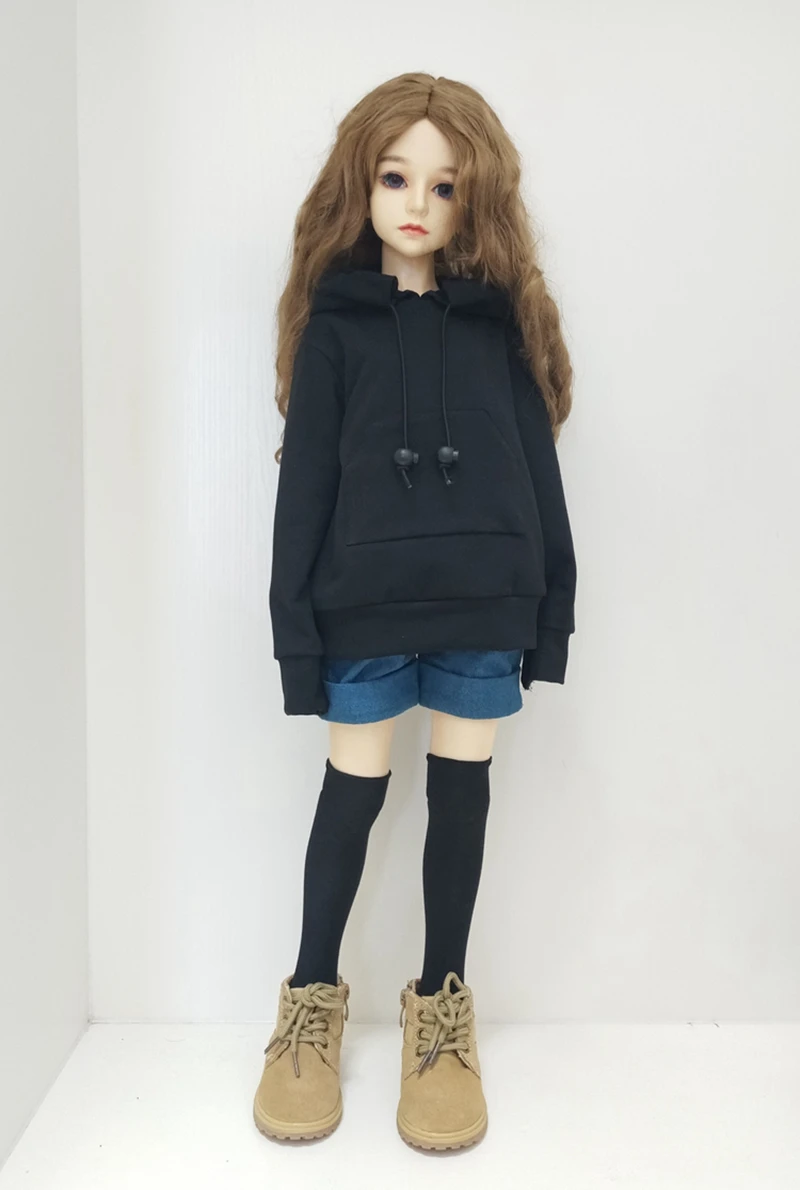 Аксессуары для кукол BJD одежда 1/3 1/4 1/6 SD Толстовка куклы белая шапка длинные толстовки черные хлопковые игрушки для детей