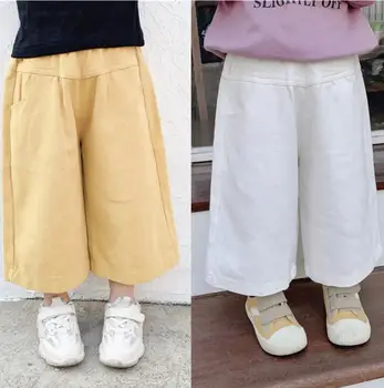 

2020 Korea style Baby Girls Wide Pants Spring Fashion Kids Girls Pants 1-6t