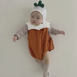 Combinaison de vêtements pour bébés, barboteuse à manches longues pour bébés filles et garçons, mignonne barboteuse à oignon, envoyer des chapeaux de 3 à 24 mois, nouvelle collection printemps 2022 