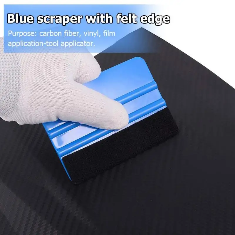 

Car Vinyl Film Wrapping Tools Squeegee Scraper with Felt Edge Auto Styling Sticker Accessories Blue