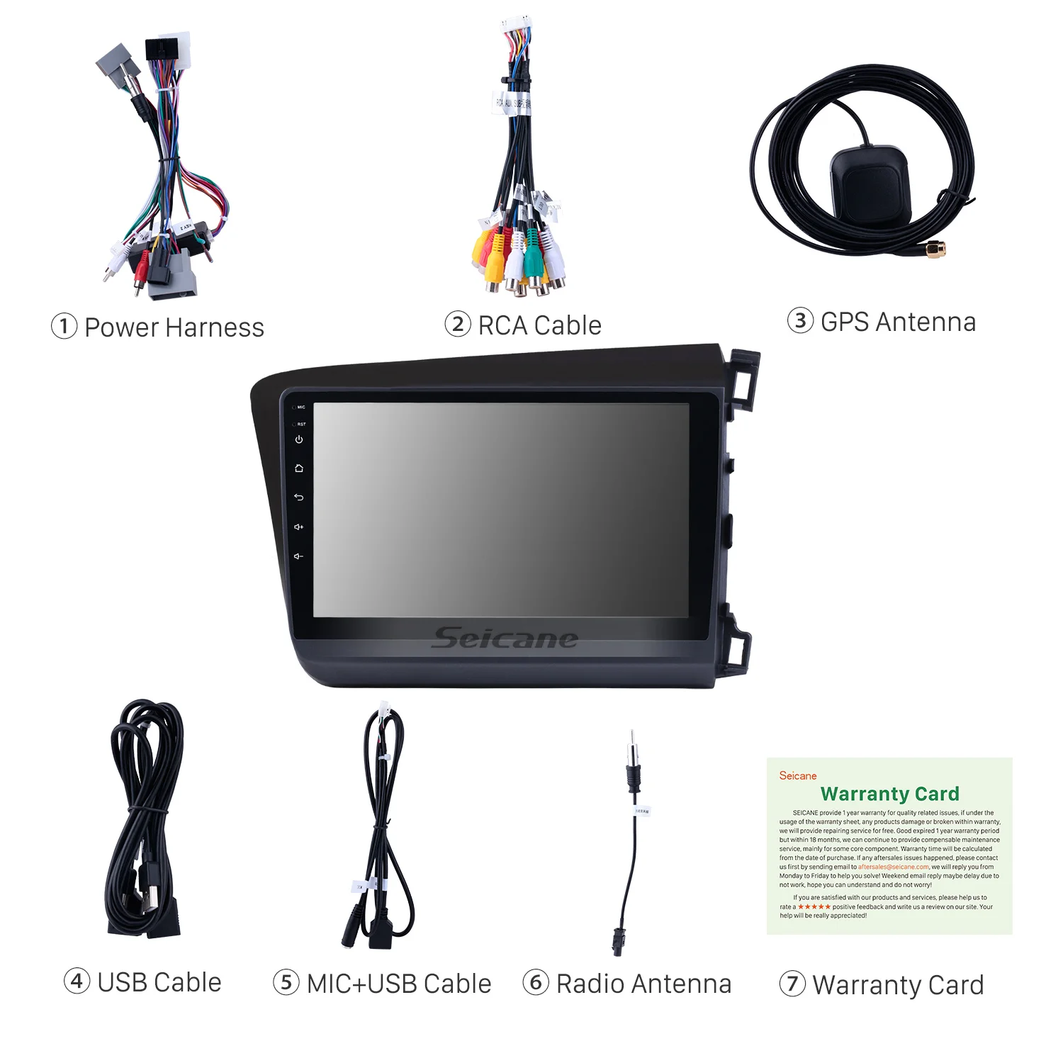 Flash Deal Seicane Android 9.0 Car Radio GPS Navigation Unit Player 9 inch For Honda Civic 2012 Right Hand Drive Steering Wheel Control 3