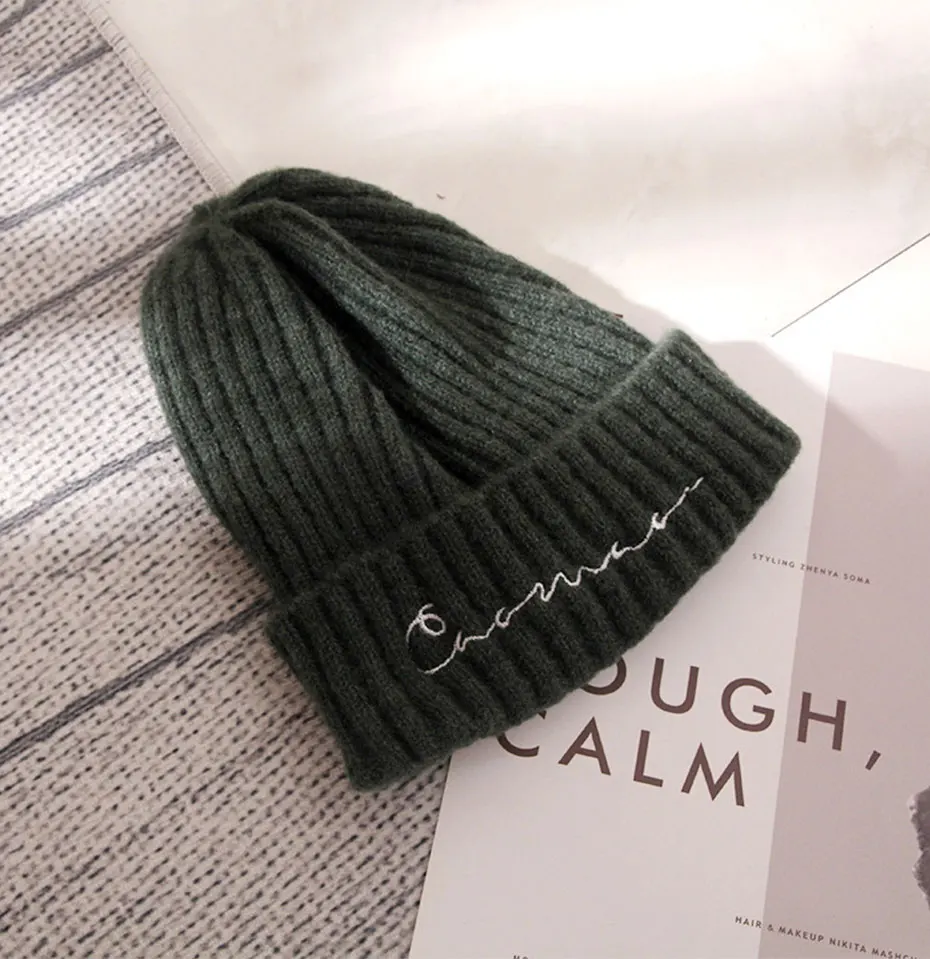 Unisex Winter Ribbed Knitted Cuffed Short Melon Cap Solid Color Skullcap Baggy Retro Ski Fisherman Docker Beanie Hat Slouchy
