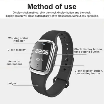 

2020 New Mosquito Repellent Bracelet Ultrasonic Mosquito Insect Anti-mosquito Clock Watch Electronic Repellent Capsule Bugs W7Z7