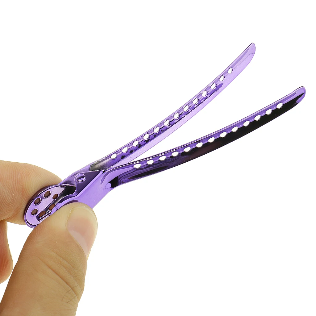 12 pcs Modish Alligator Hair Clips Salon Stylist Hairdressing Style Sectioning Grip Clamps Claw Beauty Tool