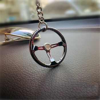 

Auto Interior accessories Mini steering wheel keychain Metal ring for car decoration