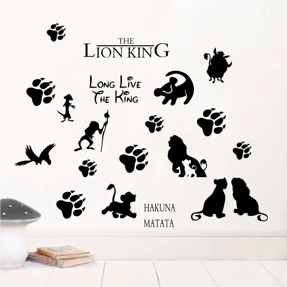 Disney Art Cartoon HAKUNA MATATA Lion King Home Decor Wall Vinyl Sticker Decal Anime Manga Quote Nursery for kids rooms Poster