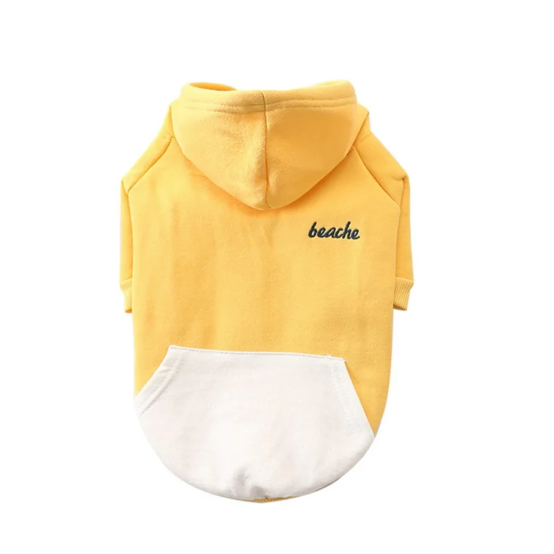 Solid Color pet coat dog hoodie sweater Zipper Coat Pet Dog Clothes Hooded Soft Cotton Dog Clothing pet products supplies