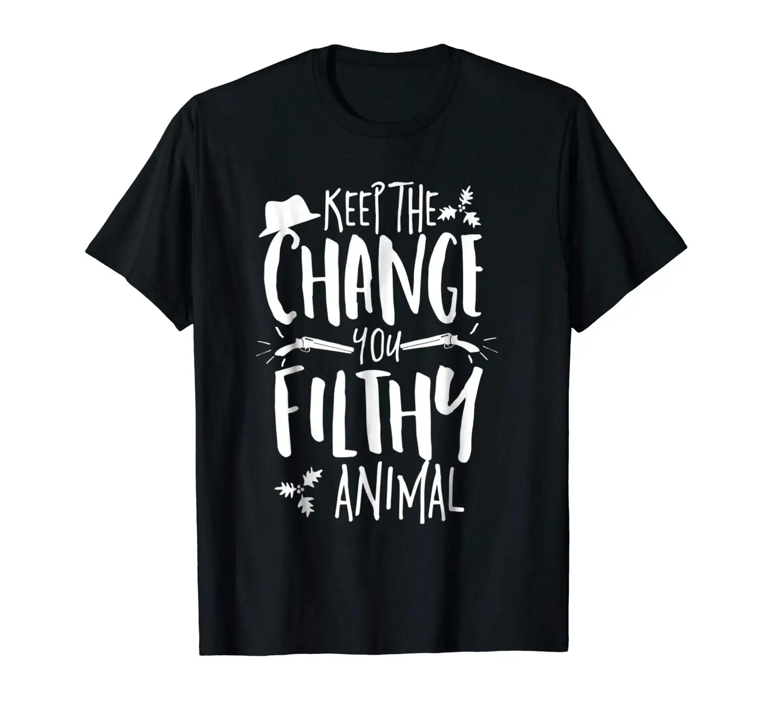 Домашняя летняя хлопковая футболка с короткими рукавами Keep The Change You Filthy Animal |