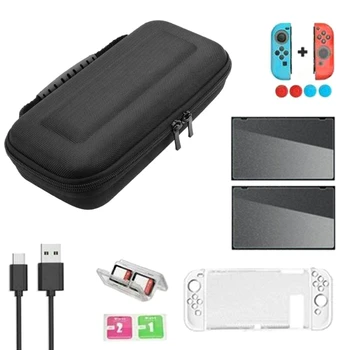 

Suitable for Nintendo Switch Accessory Package Color Gradient Package Solid Color Shell 15-In-1 Combination Accessories