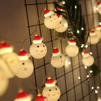 

Creative Christmas Snowman/Santa Claus LED Light decoration 10 Pcs/Set String Lights Christmas Decor Fairy Lights Home Decor