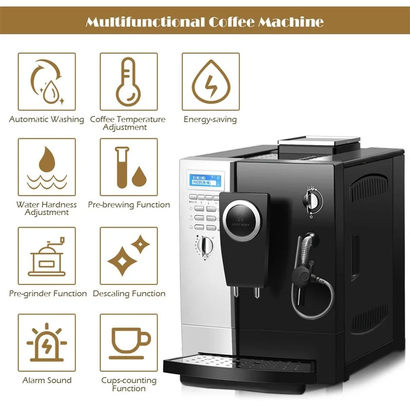 Costway Super-Automatic Espresso Maker 