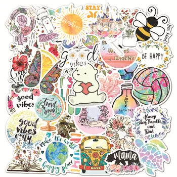 

50 VSCO New Products Luggage Graffiti Adhesive Paper Waterproof Removable Laptop Scooter Glass Mobile Phone Decorative Sticker