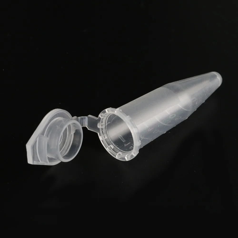 1.5ml Plastic Micro Test Tube Snap Cap Cone Bottom Centrifuge Tube Sample Vial Container School Laboratory Instrument 50Pcs