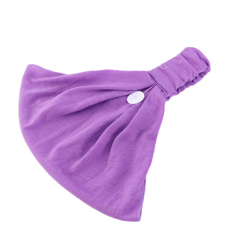 Femmes Turban Chapeau Élastique Bouton Foulard Casual Infirmière Bonnet ₣