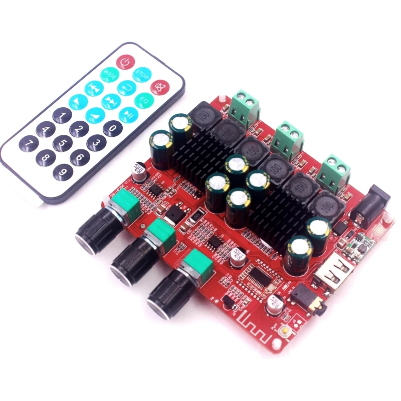 Tpa3116D2 4,2 Bluetooth 2,1 канальный стерео цифровой аудио усилители доска 50Wx2+ 100 Вт fm-радио Usb Mp3 Play