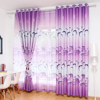 

Cute Cartoon Blue Dolphins Printing Blackout Curtains For Living Room Bedroom's Curtain Animated Cartoon Window Blinds Drapes