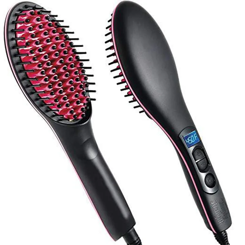 2019 New Hair Straightener Brush Electric Comb Irons Straight brush Curler styling tool |