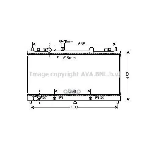 Радиатор Системы Охлаждения Mazda: 6 Station Wagon(Gy) 2.3 02-07 Акпп Ava арт. MZA2230