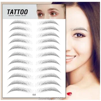 

Waterproof 3D Imitation Ecological Embroidered Eyebrow Stickers Eye Brow Stencil Semi-permanent Eyebrow Shape Template for Lazy