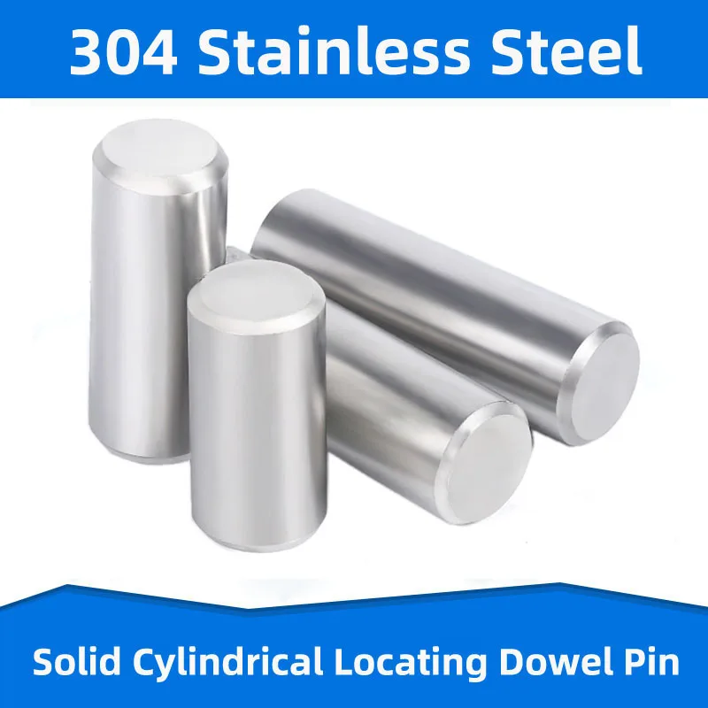 304 Stainless Steel Cylindrical Locating Dowel Pin Fixed Bolt Solid