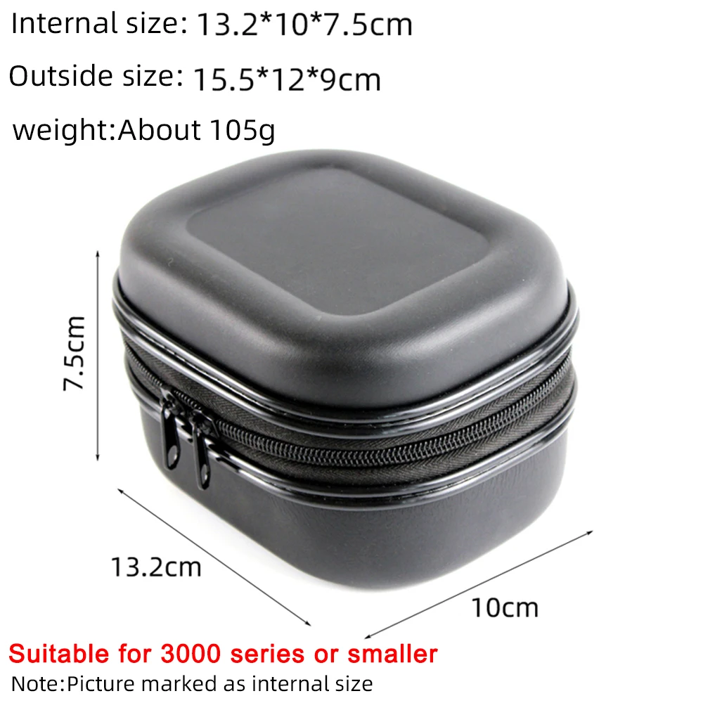 Spinning Reel Case Fish Reel Bag PU Material Protective Hard Shell  Shockproof Waterproof Cover Storage Case Fishing Tackle X313
