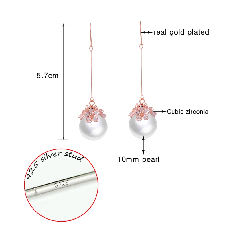 Серьги подвески SINLEERY с цирконом женские элегантные ювелирные украшения из