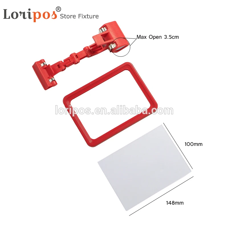 Supermarket Fruit Price Tag Display Commodity Sign Holder Clamp Vegetable Name Folder Pop Shelf Label Holder A6 Price Card Clip